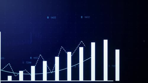 Datos y diagramas financieros que muestran un aumento constante de las ganancias