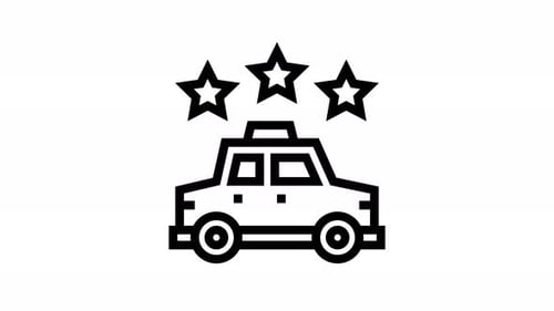 taxi line icon animation