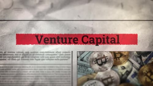 Venture Capital Title On Digital Newspaper