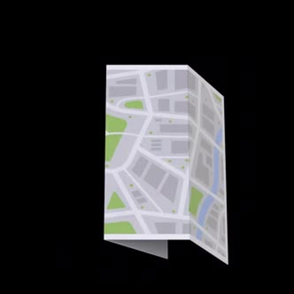 Modern Animated Map Unfolding and Location Pin Drop on Smartphone ...