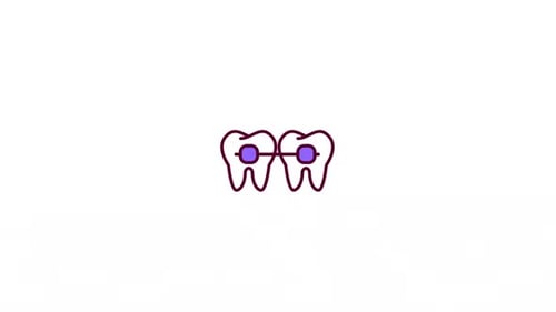 Dental Braces Icon animation