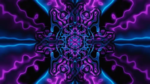 Abstract Blue Colorful Energy Waves Blow Vj Loop Animation Background