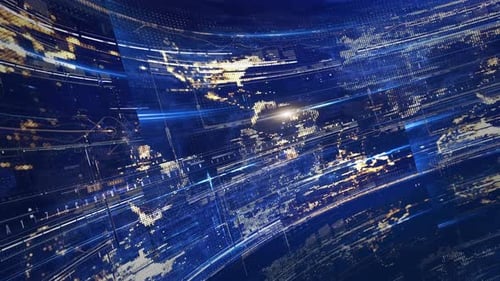 Futuristic Digital Global Data Network Technology Background