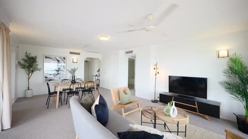 Elegant Open-Plan Interior Design with Neutral Colors