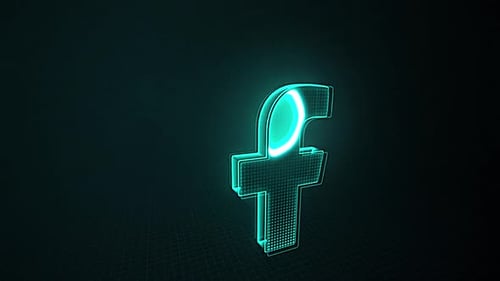 Facebook Logo Reveal with Neon Glow Animation