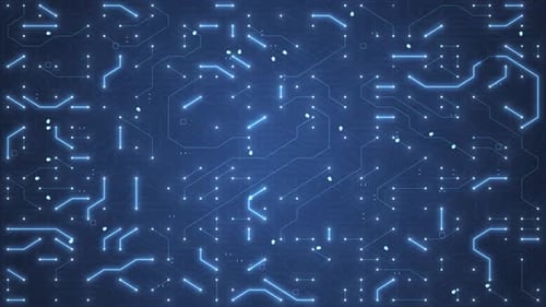Data moving within computer circuit board.