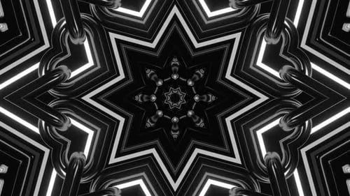 Abstract Background Chains FullHD Black and White Kaleida 01