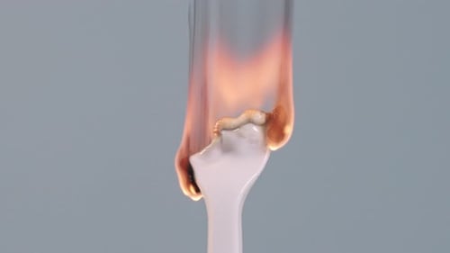 Close Up of Something Burning and Smoking