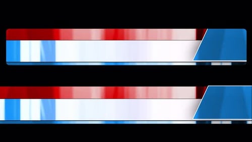 Animated Modern Lower Third News Graphic in Red White Blue