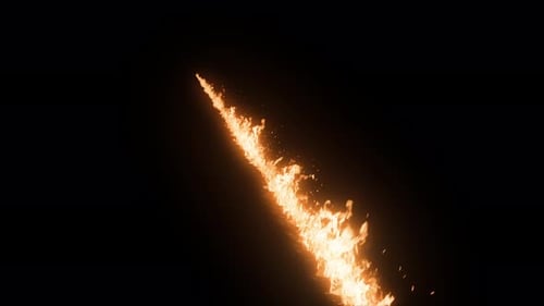 Trail of Fire. Burning Line. Fire Line