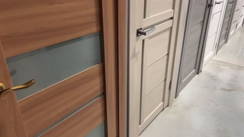 Exhibition Of Interior Doors In The Store
