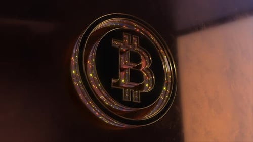 Rotating 3D Bitcoin Logo Animation