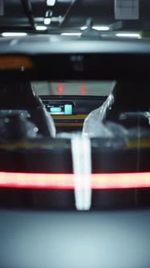 Rear Window and LED Brake Light of Modern Car