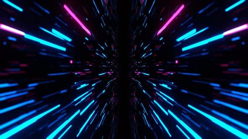 Pink And Blue Abstract Light Speed Effect Background Vj Loop In 4K