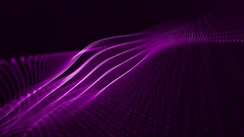 Particles Wave Background Purple