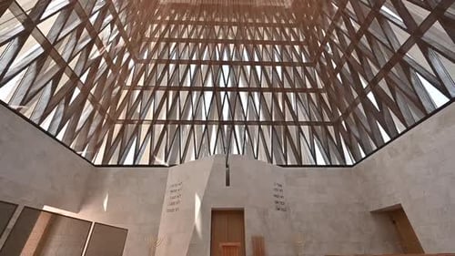 Inside view of the synagogue of the Abrahamic Family House in AbuDhabi