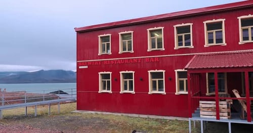 Old Soviet Buildings In Barentsburg, Svalbard