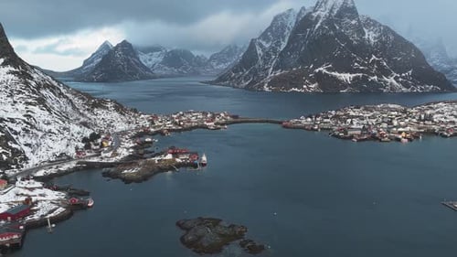 Aerial view of Reinebringen, Norway.