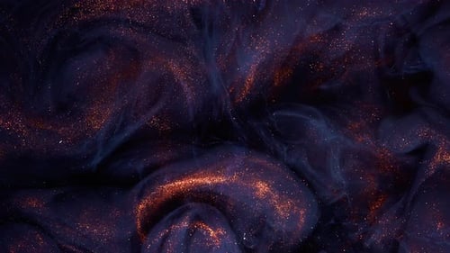 Radiant Abstract Deep Blue and Bronze Paint Radiating a Captivating and Radiant Glow