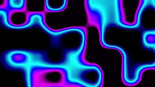Abstract Neon Fluid Lines Animated Background Loop