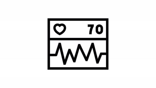 cardiogram line icon animation
