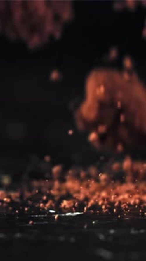 Ground Coffee Drop Filmed on a Highspeed Camera at 1000 Fps