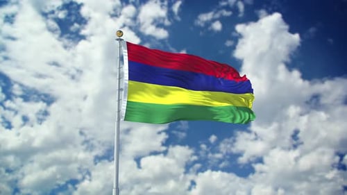 Mauritius Realistic Waving 4k