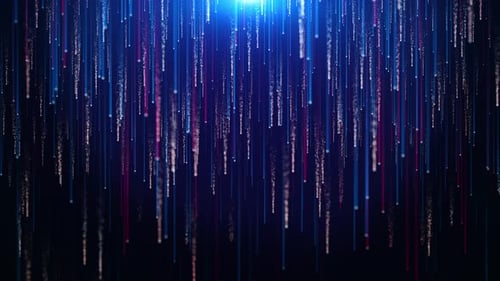 Futuristic Digital Data Flow Stream Abstract Network Speed Neural Network Big Data Cybersecurity