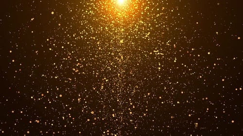 Golden Sparkling and Luxury Particles Raising Shining Golden Floor Particle Stars Dust Background