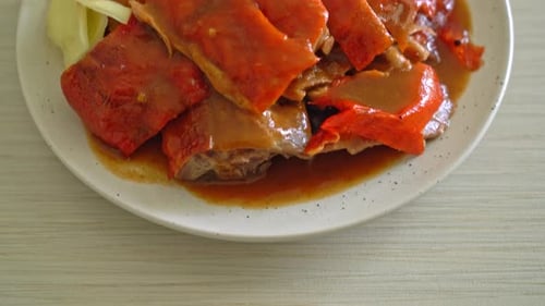 Peking duck or Roasted duck in Barbecue Red Sauce - Chinese food style