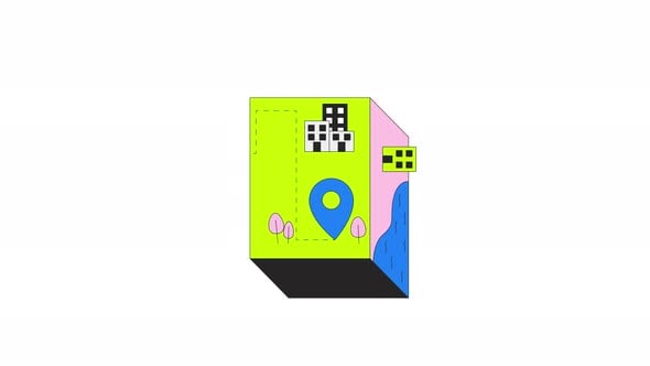 Isometric Map Location Pin Animation, Elements Motion Graphics ft. map ...