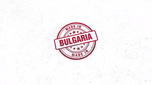 Sello de goma fabricado en Bulgaria