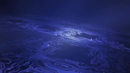 Futuristic Digital Circuit Board Technology Background