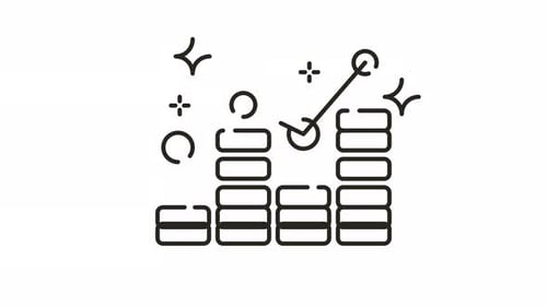 Coin Stack Growth Icon Animation
