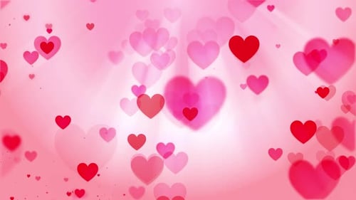 Valentines Hearts Background Loop