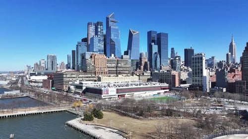 New York Skyline At Manhattan In New York United States.