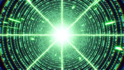 Light Energy Burst in the Binary Code Matrix Background