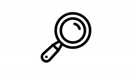 Animated Minimalist Magnifying Glass Icon for Search