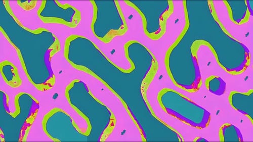 Retro 80s Pop Art Motion Background Psychedelic Camouflage Style Pattern Loop in 4k