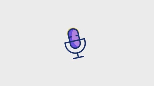 Animated Microphone Icon for Audio Recording