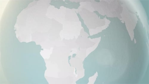 World Map Sierra Leone Zoom In Stylised Spherical White Shades 4 K 60 Fps