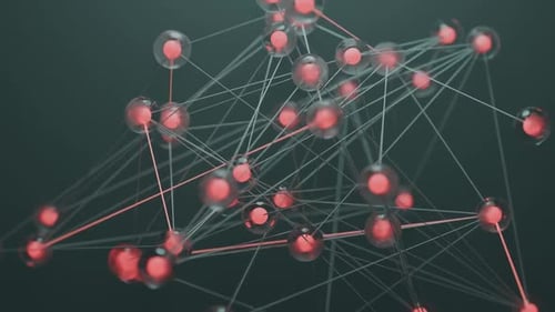 Abstract Connected Glowing Network Animation