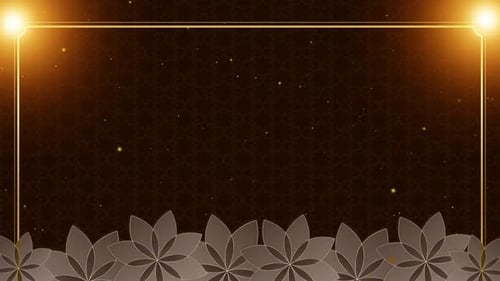 Islamic Background with Gold Particle