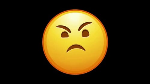 Animated Angry Emoji with Steam Puffing