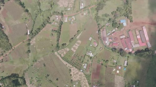 Aerial view of Iten farmlands, Kenya.