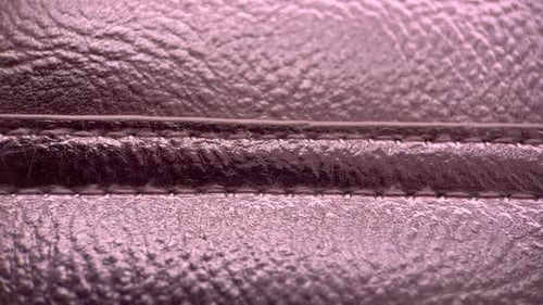 Sewing Stitch Pink Man Made Leather