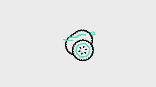 Animiertes Symbol für tropische Früchte V1