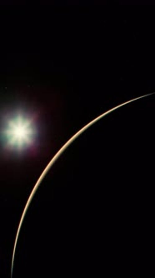 Planet Mars in the Starry Sky of Solar System in Space Vertical
