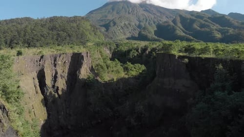 Merapi Mountain Volcano Drone Indonesia