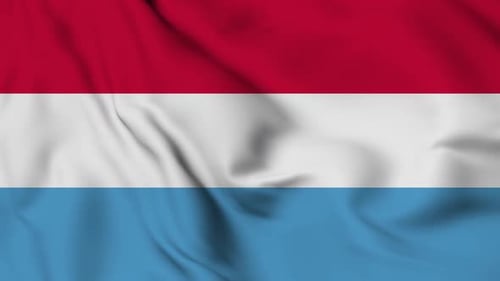 Realistic Luxembourg Flag Waving Animation